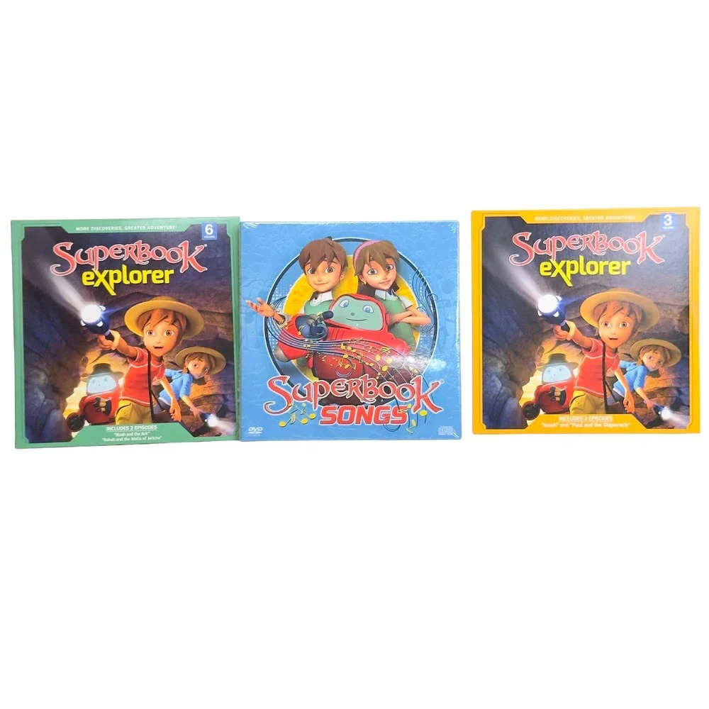 SuperBook‎ Explorer and Superbook Songs DVD and CD Bundle NEW SEALED